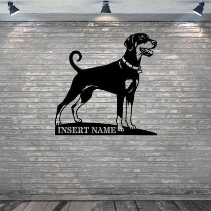 Personalized Dobermann Name Metal Sign. Custom Dog Owner Wall Decor Gift
