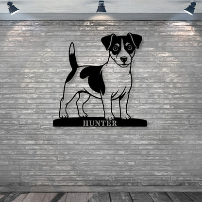 Personalized Jack Russell Terrier Name Metal Sign. Custom Dog Owner Wall Decor Gift