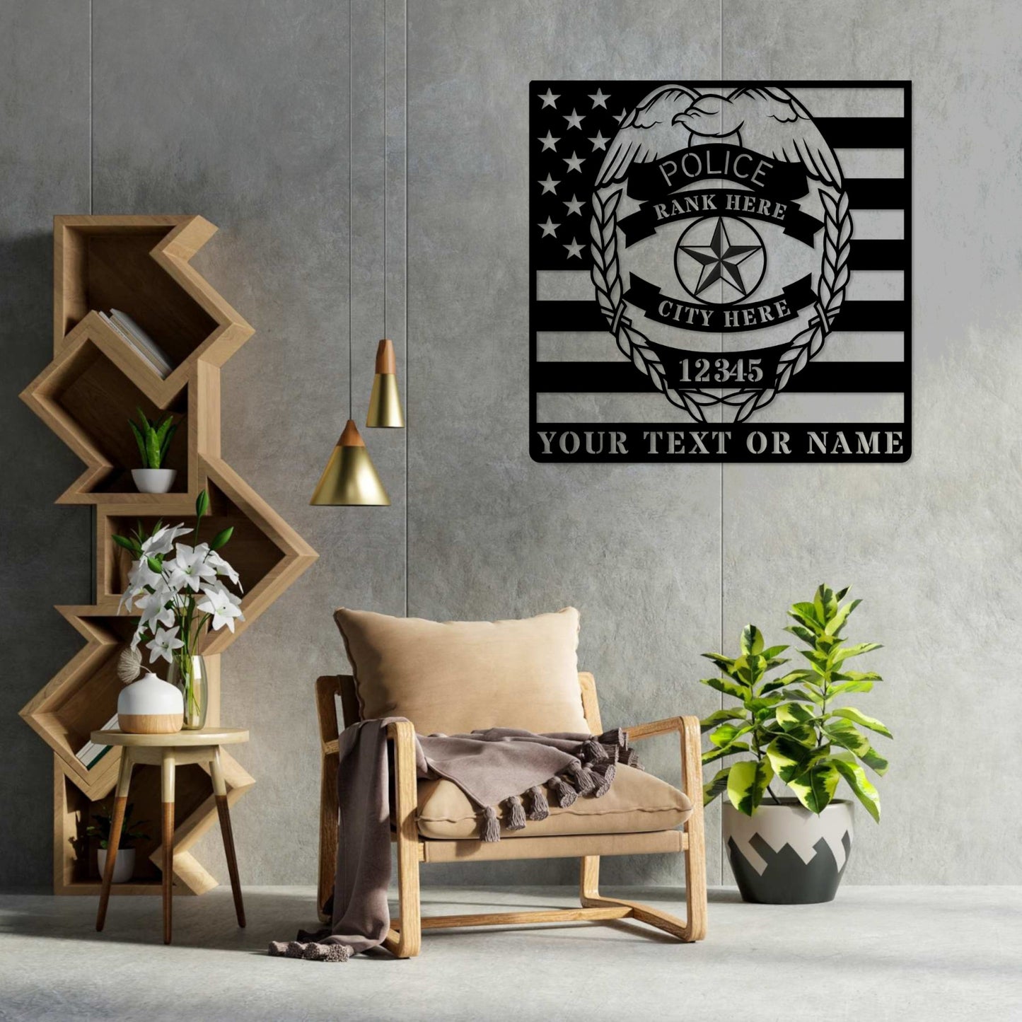 Personalized Police Badge Name Metal Sign Gift. Customizable Police Force Wall Decor. Police Officer Gift. Police Lieutenant Badge. Cop Gift