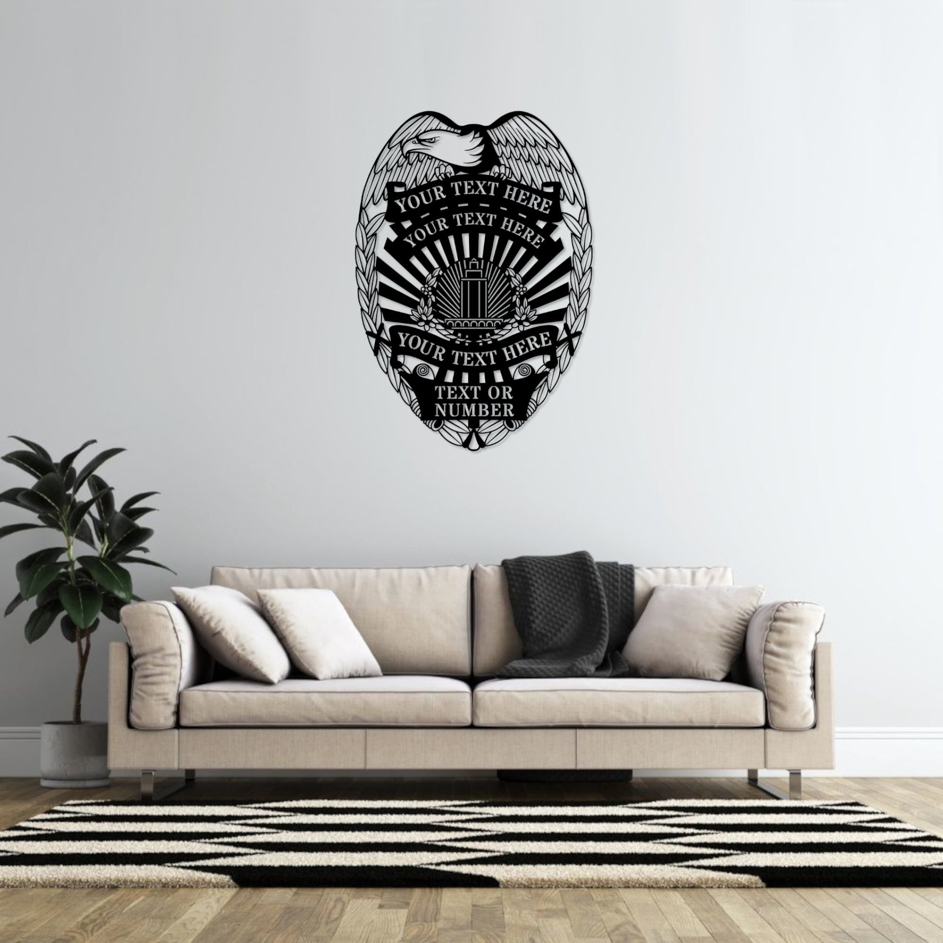 Personalized Police Badge Metal Sign. Custom Police Force Wall Decor. Gift For Policeman. Cop Decor. Officer Name Gifs. Law Enforcement Gift