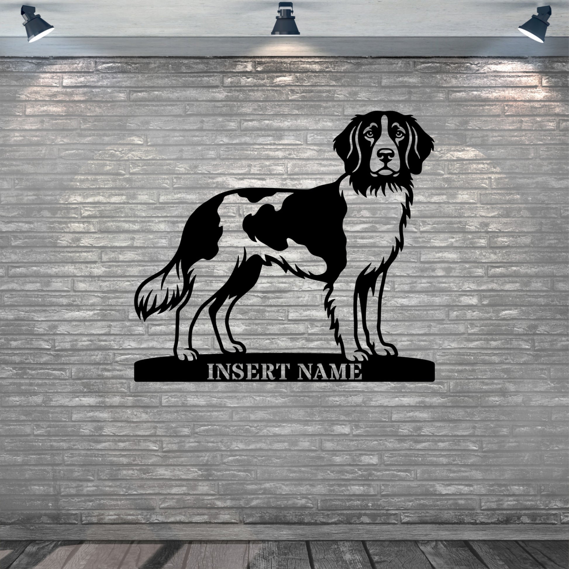 Personalized Small Munsterlander Name Metal Sign. Custom Dog Owner Wall Decor Gift (Kopi)