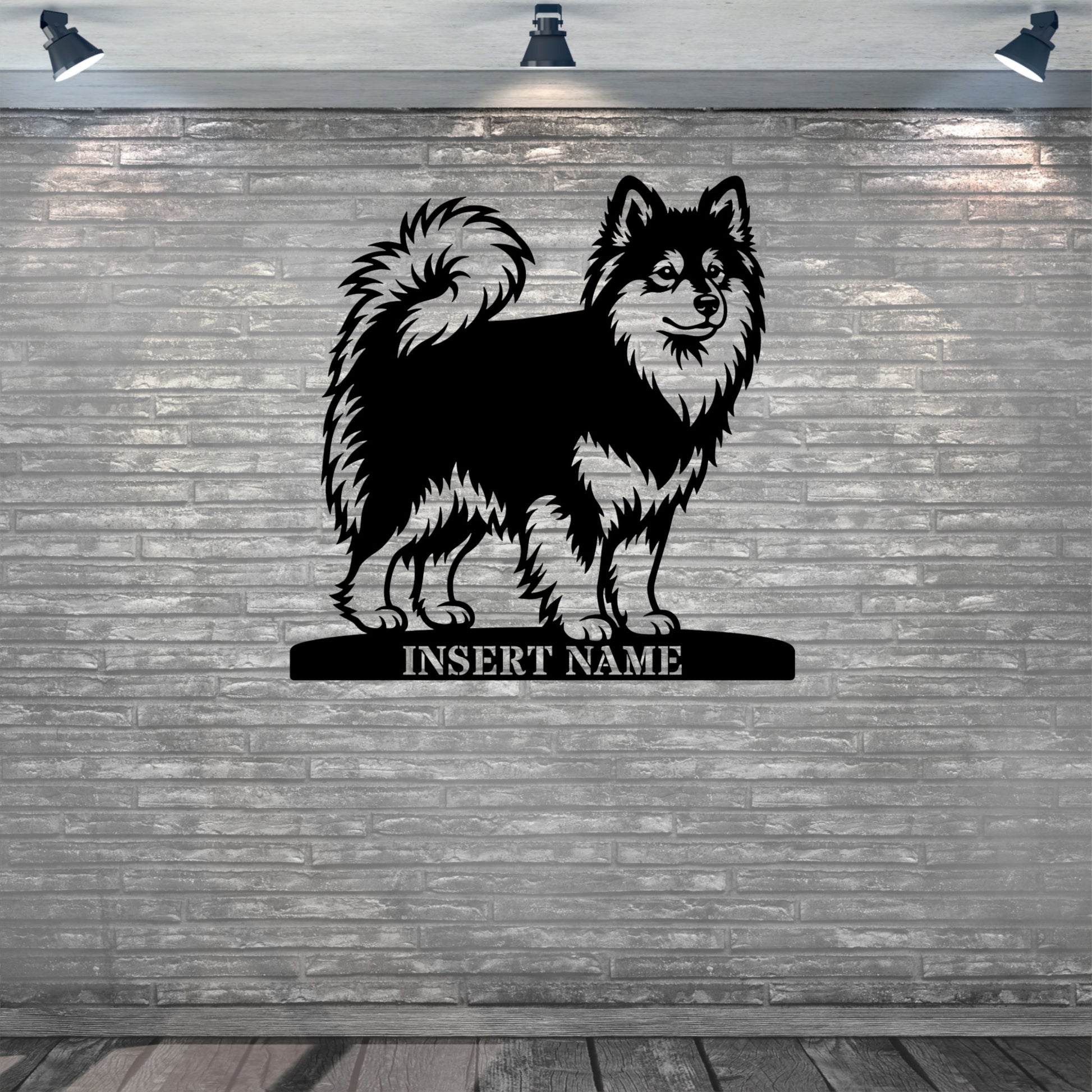 Personalized Finnish Lapphund Name Metal Sign. Custom Dog Owner Wall Decor Gift