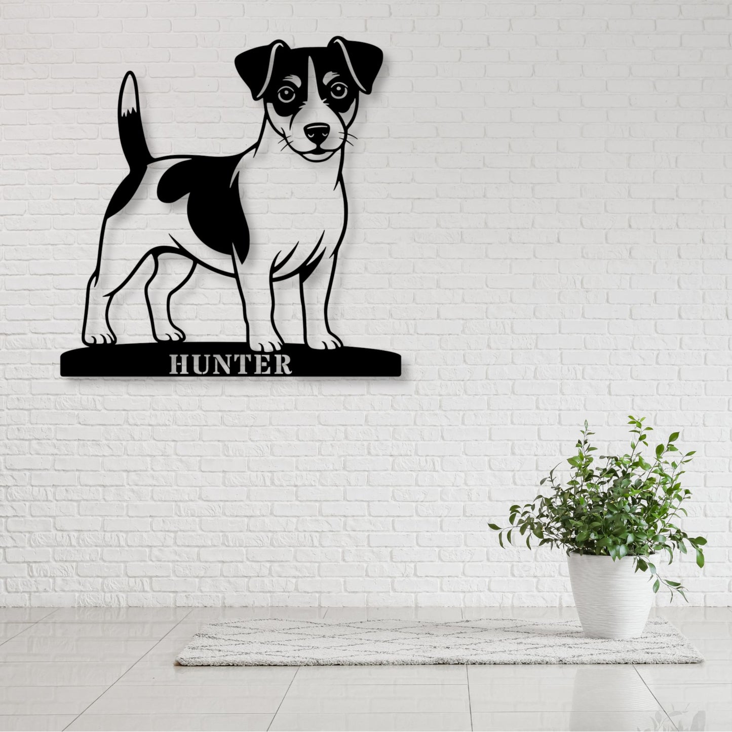 Personalized Jack Russell Terrier Name Metal Sign. Custom Dog Owner Wall Decor Gift