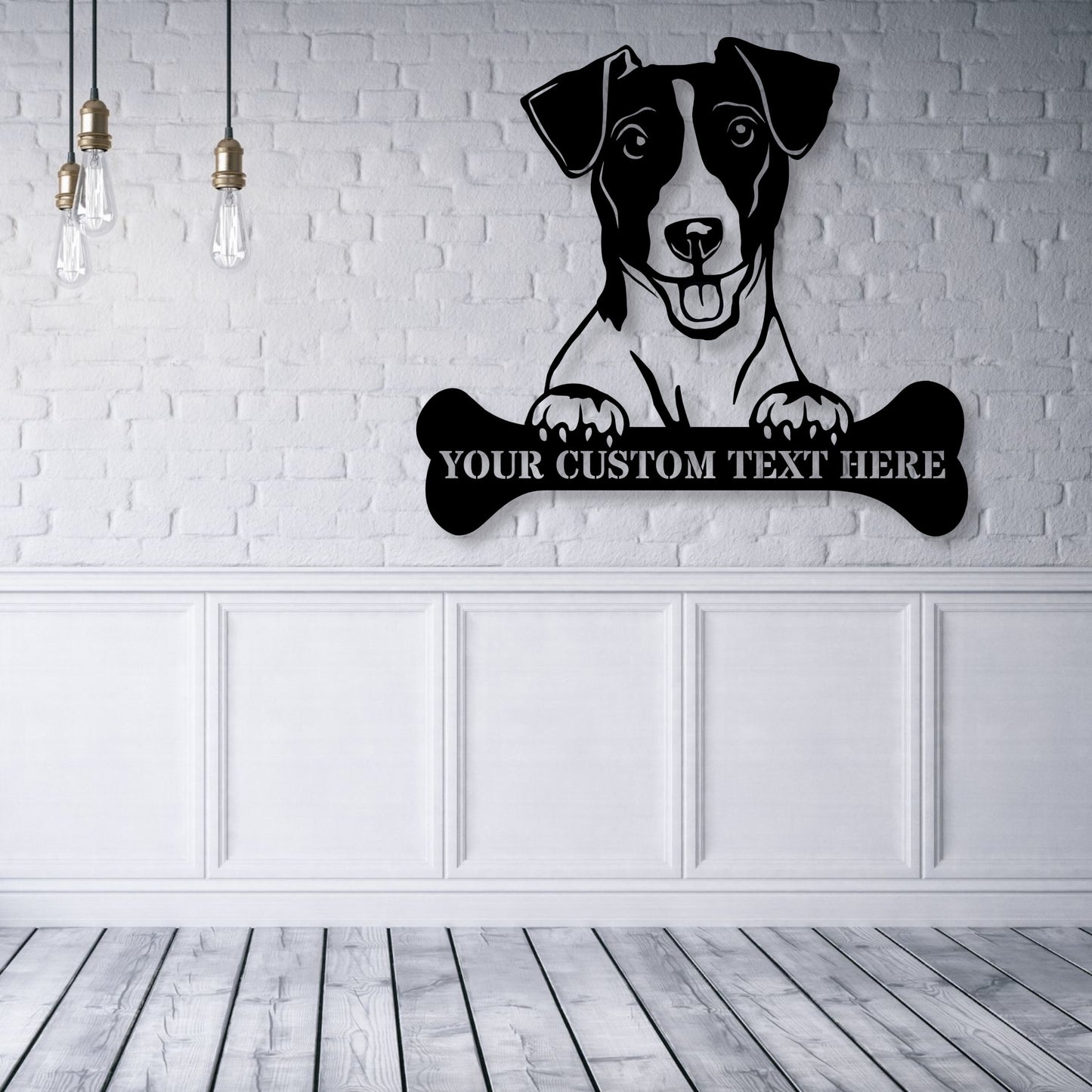 Personalized Jack Russell Terrier Name Metal Sign. Customizable Dog Owner Wall Decor Gift