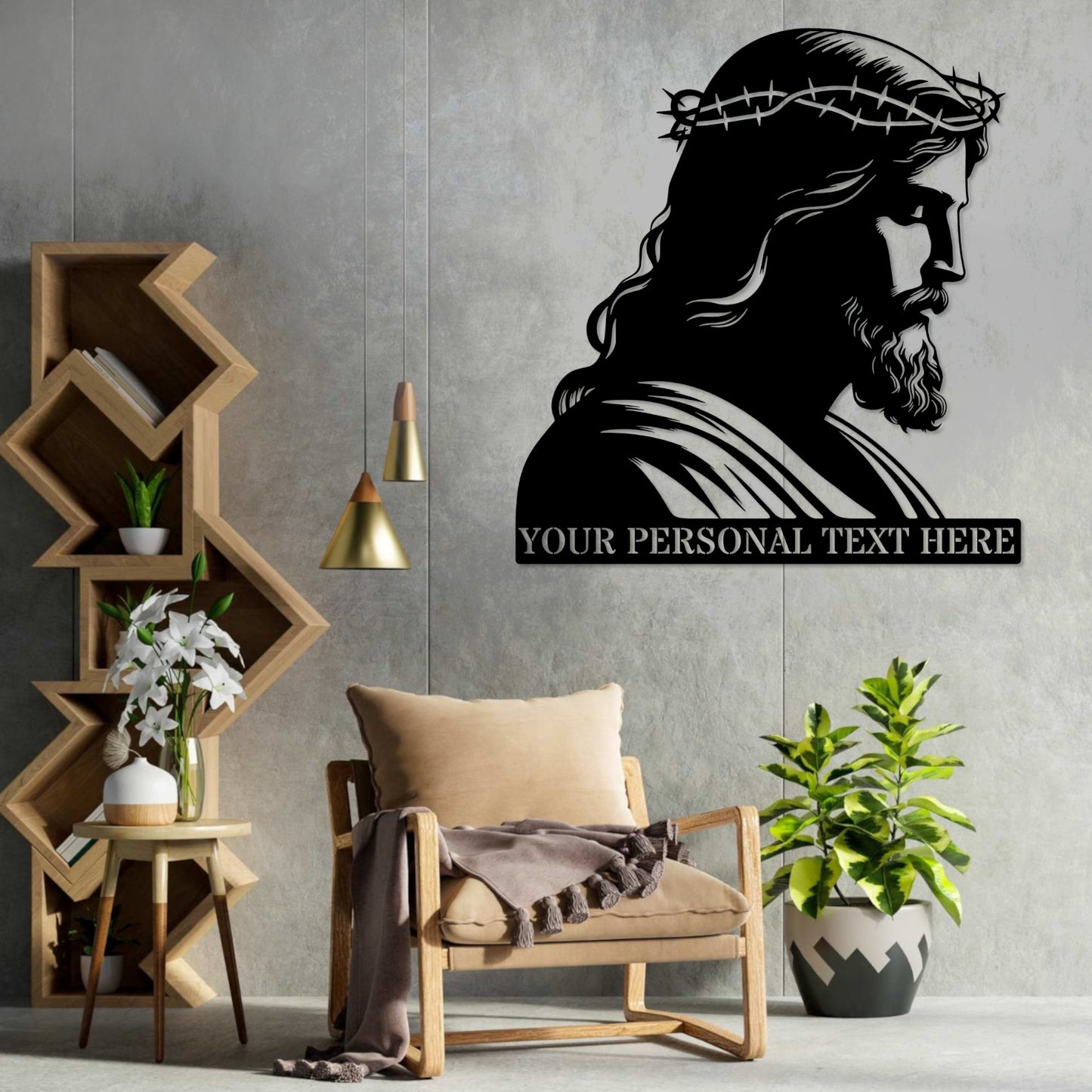 Personalized Jesus Christ Metal Sign Gift. Custom Religious Christian Wall Art Decor. Personal Faith Decoration. Spiritual Wall Hanging Gift