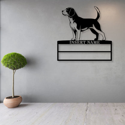 Personalized Beagle Rosette Metal Sign Champion Display