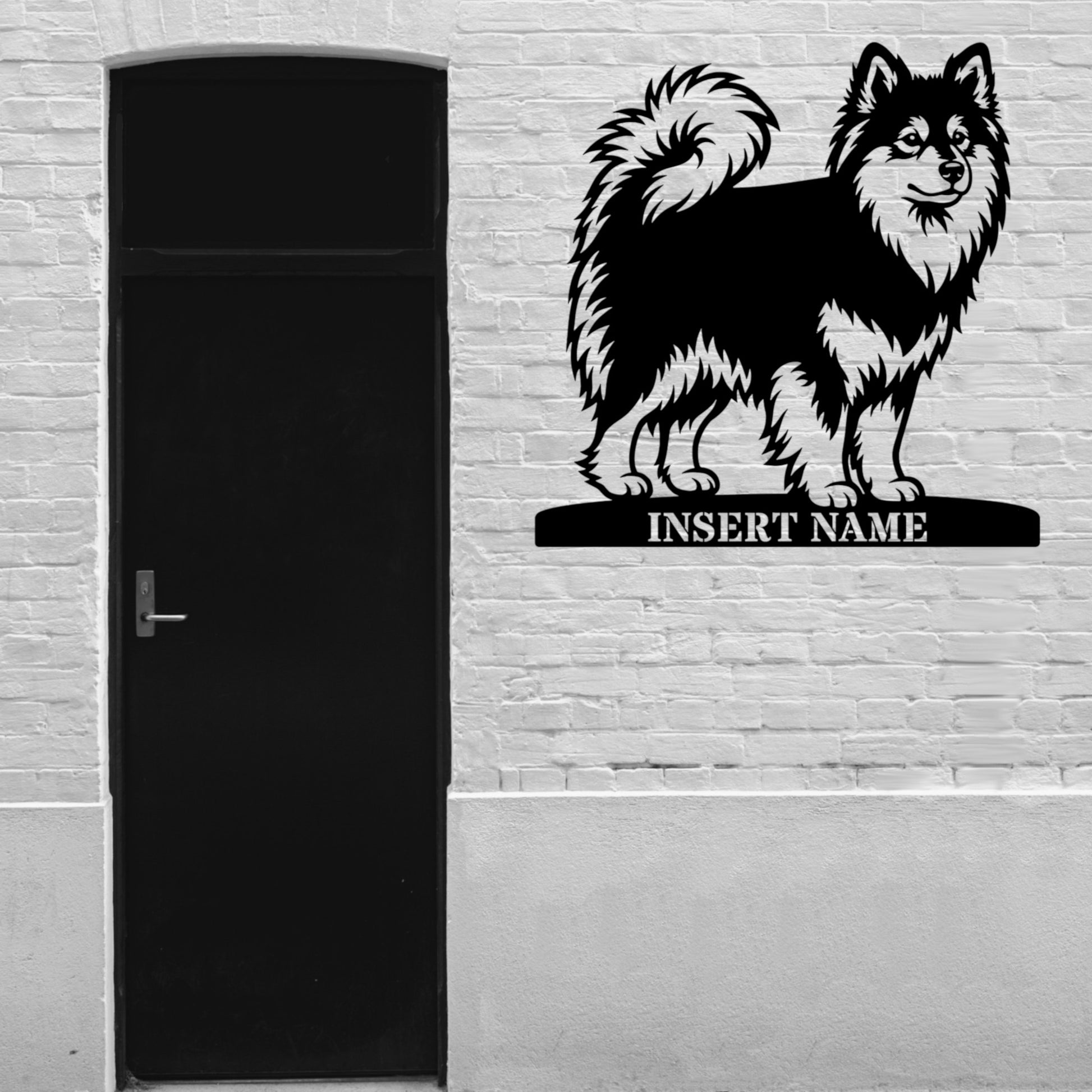 Personalized Finnish Lapphund Name Metal Sign. Custom Dog Owner Wall Decor Gift