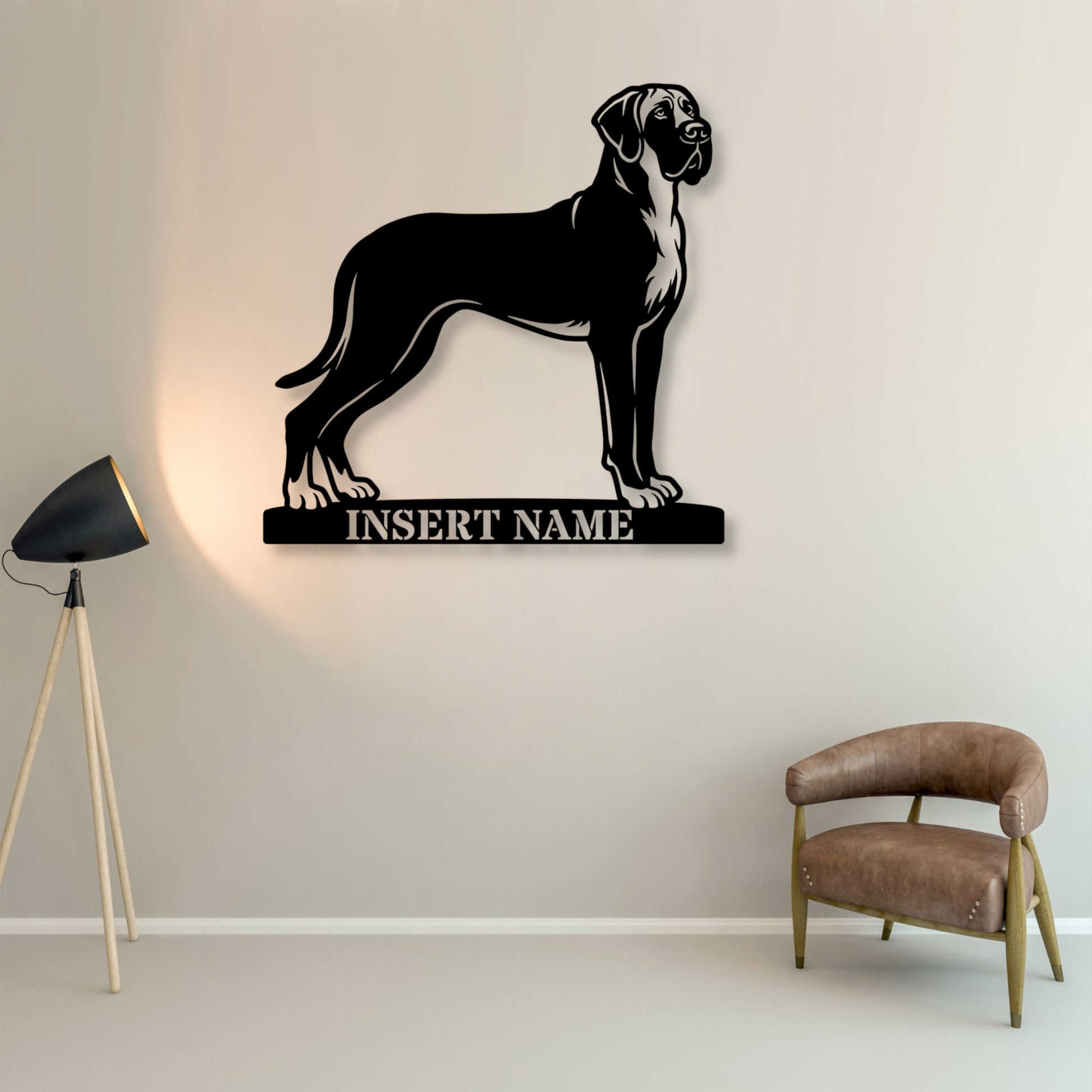 Bullmastiff Name Metal Sign. Custom Dog Owner Wall Decor Gift