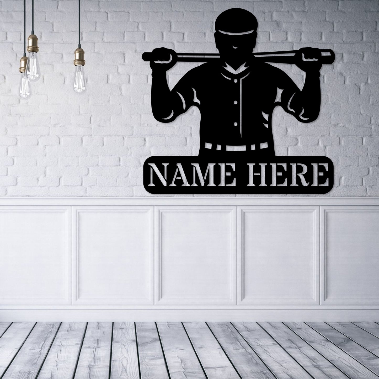 Personalized Softball Player Name Metal Sign. Custom Baseball Lover Wall Decor Gift. Kids Room Wall Hanging. Customized Sports Birthday Gift