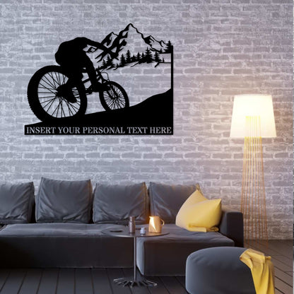 Personalized MTB Name Metal Sign. Custom Trail Bike Rider Wall Decor Gift. Personal Bicycle Lover Gift. Mountan Bike Garage Wall Hanging