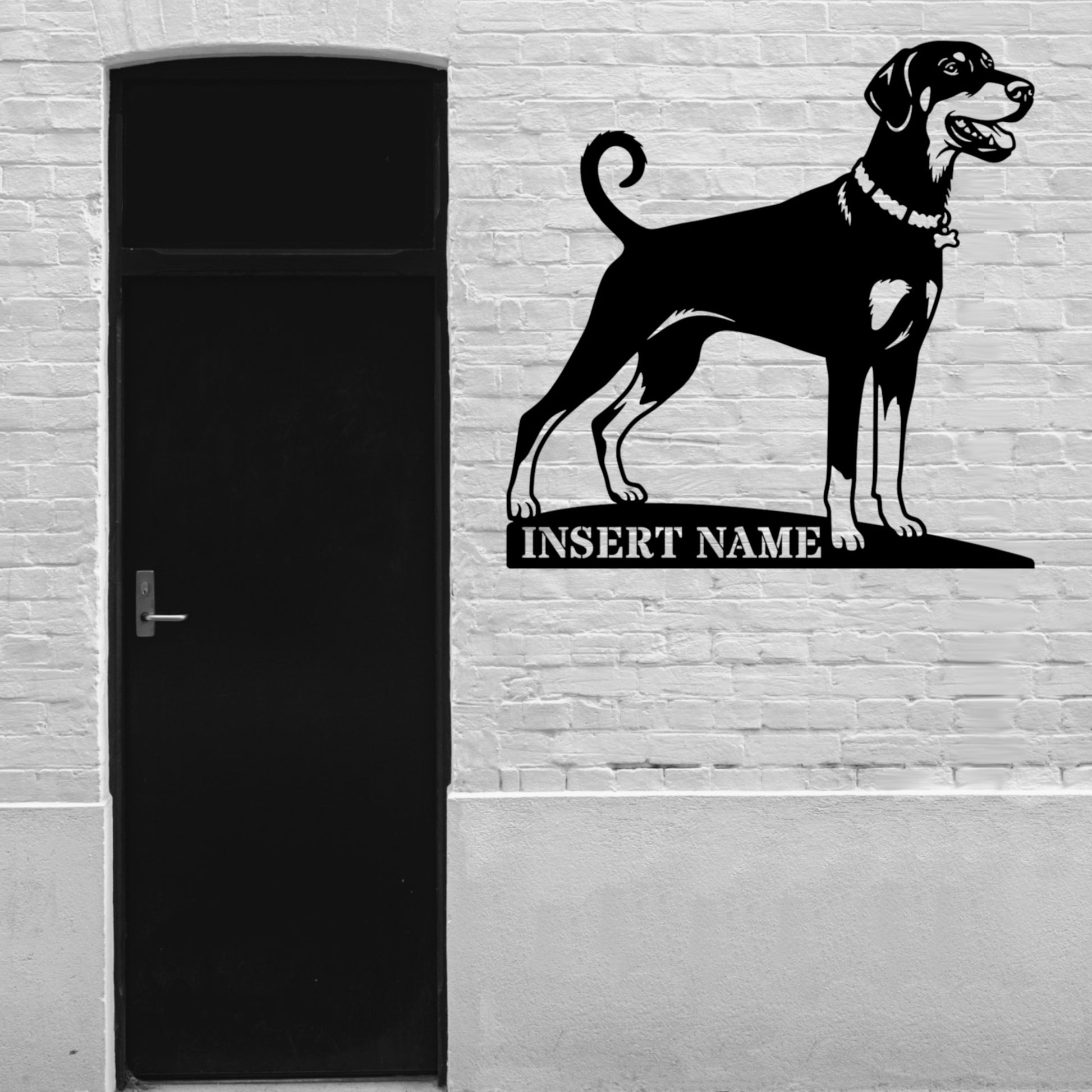 Personalized Dobermann Name Metal Sign. Custom Dog Owner Wall Decor Gift