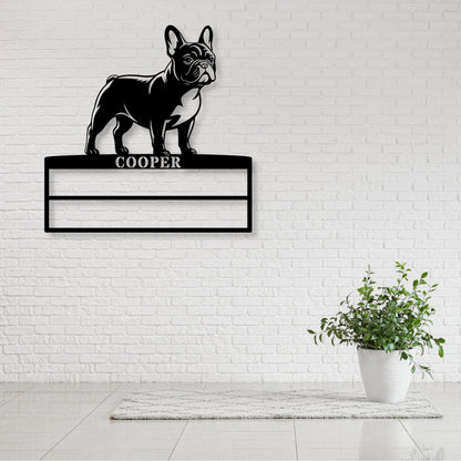 Personalized French Bulldog Rosette Metal Sign Champion Display