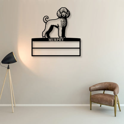 Personalized Poodle Dog Rosette Metal Sign. Custom Champion Ribbon Display