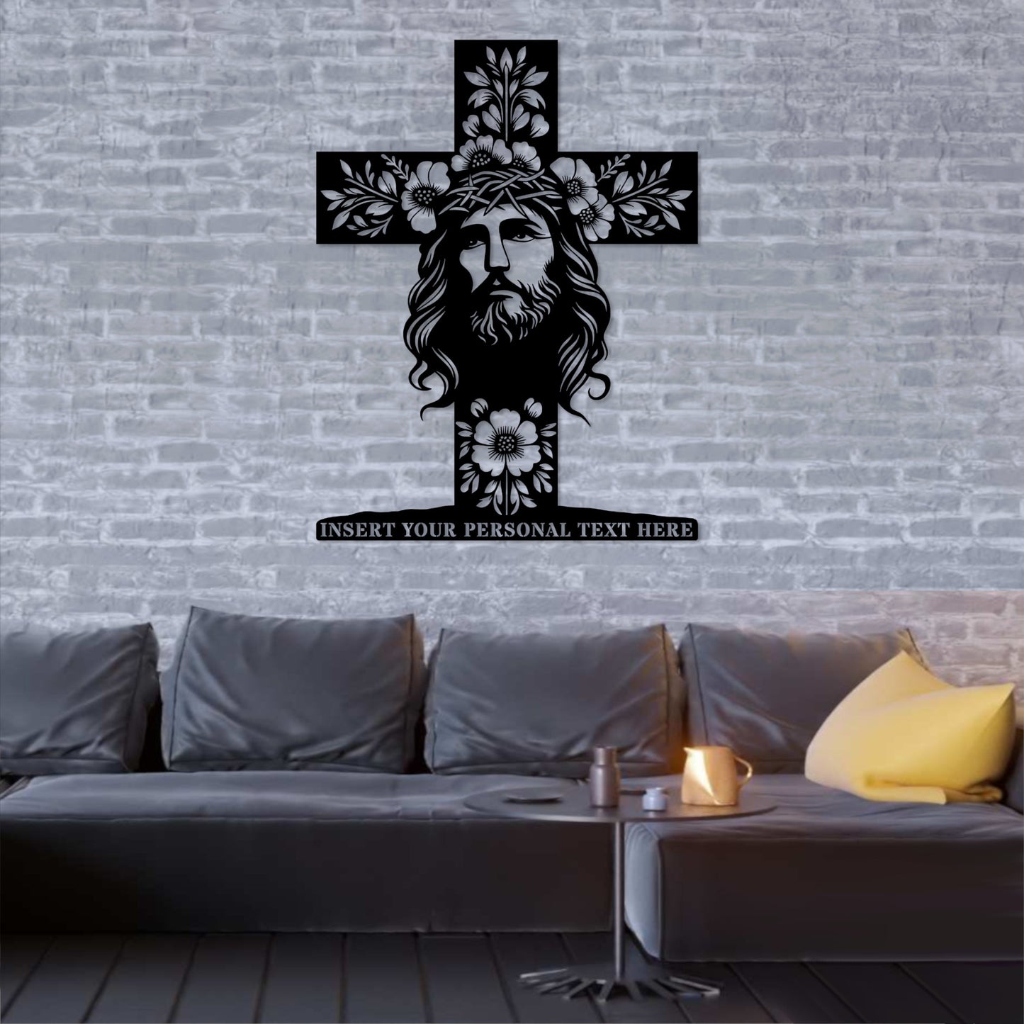 Personalized Religious Lord Metal Sign Gift. Custom Jesus Christ Cross Wall Decor. Personal Faith Decoration. Unique Messiah Wall Hanging