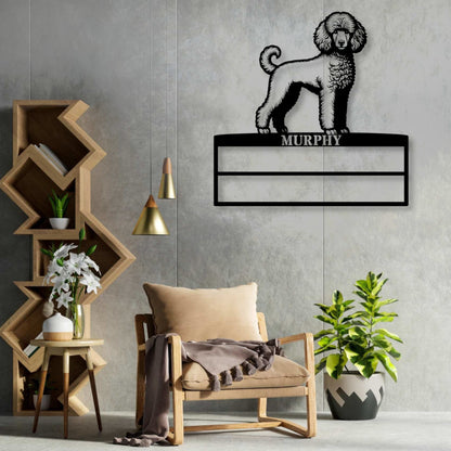Personalized Poodle Dog Rosette Metal Sign. Custom Champion Ribbon Display
