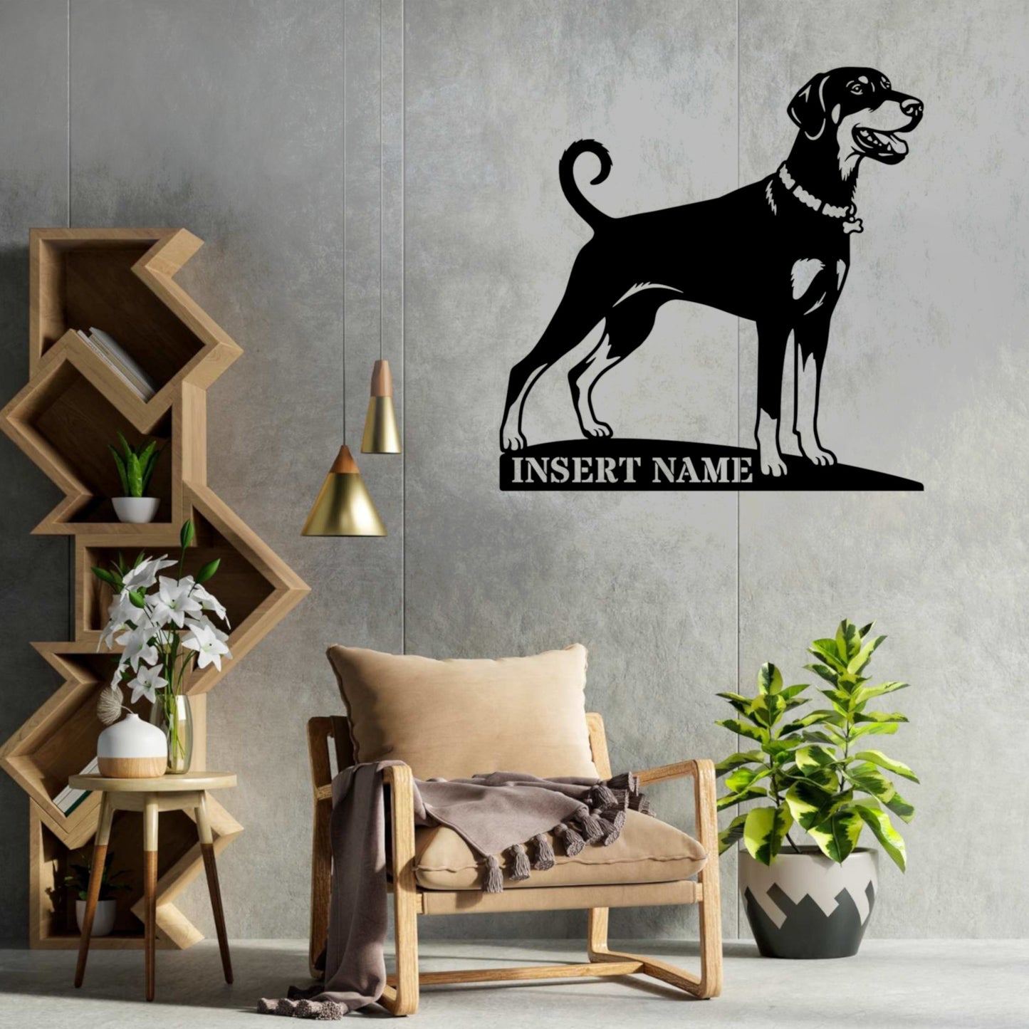 Personalized Dobermann Name Metal Sign. Custom Dog Owner Wall Decor Gift