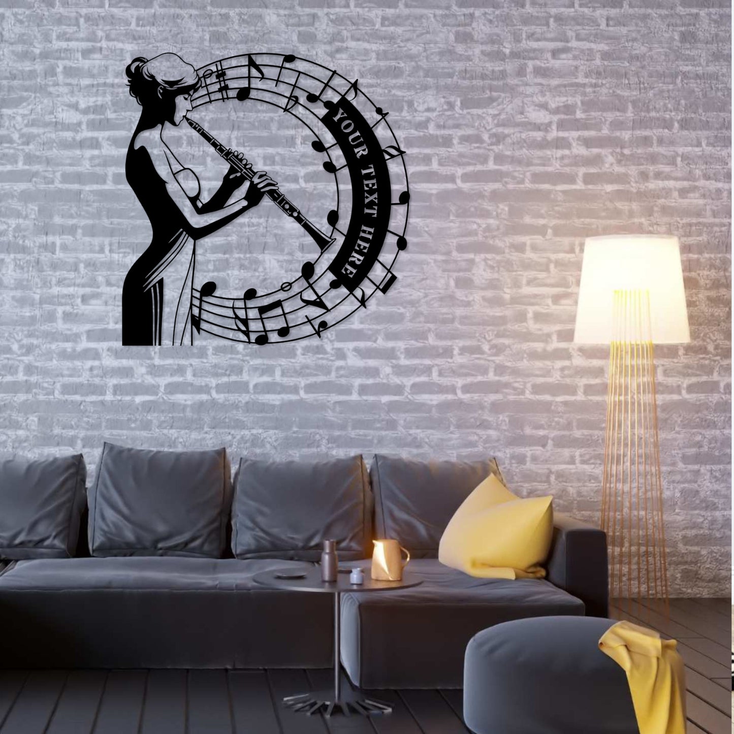 Personalized Female Clarinet Player Name Metal Sign. Custom Musician Wall Decor Gift. Female Jazz Player Wall Hanging. Music Room Decor Gift