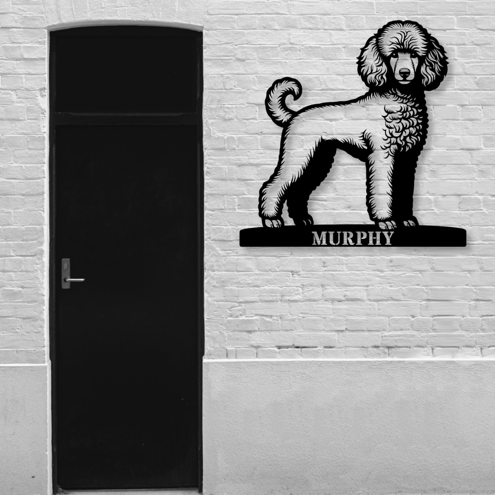 Personalized Poodle Dog Name Metal Sign. Custom Dog Owner Wall Decor Gift