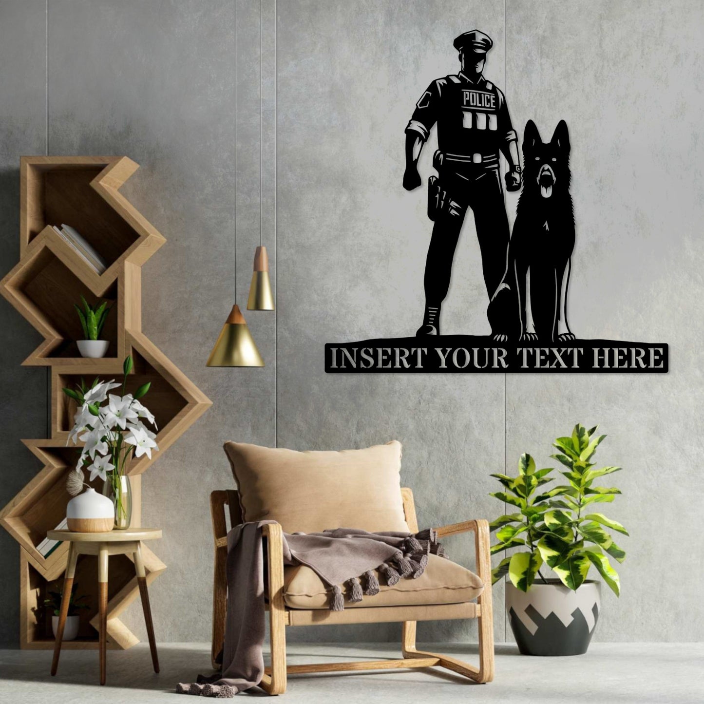 Personalized Law Enforcement Metal Sign. Custom K-9 Policeman Wall Decor Gift. Policeman Wall Hanging. Cop Wall Art Decoration. Police Decor