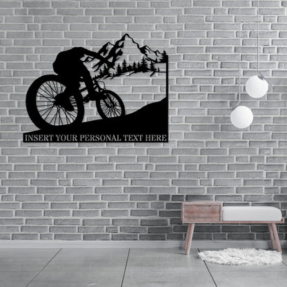 Personalized MTB Name Metal Sign. Custom Trail Bike Rider Wall Decor Gift. Personal Bicycle Lover Gift. Mountan Bike Garage Wall Hanging