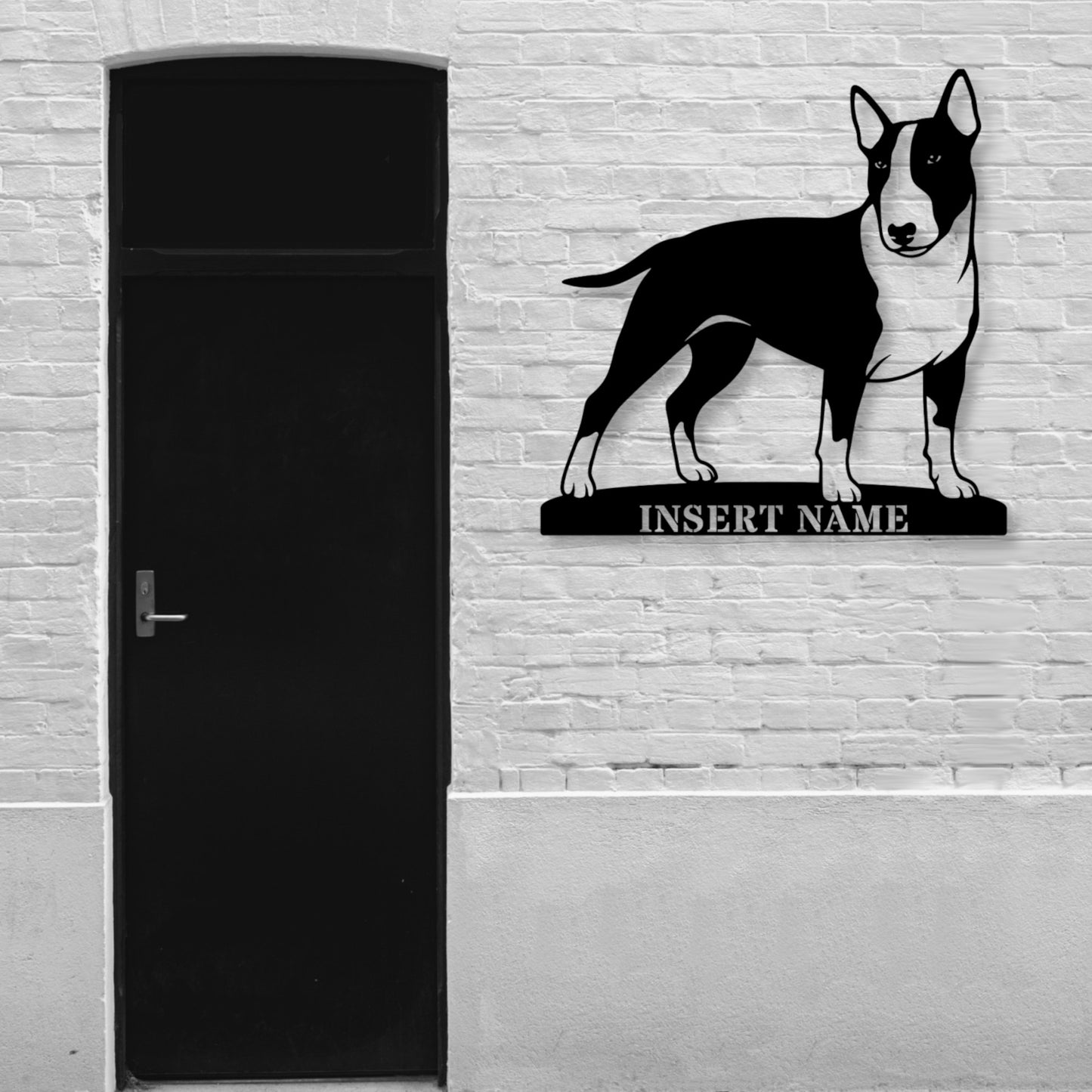 Personalized Bull Terrier Name Metal Sign. Custom Dog Owner Wall Decor Gift