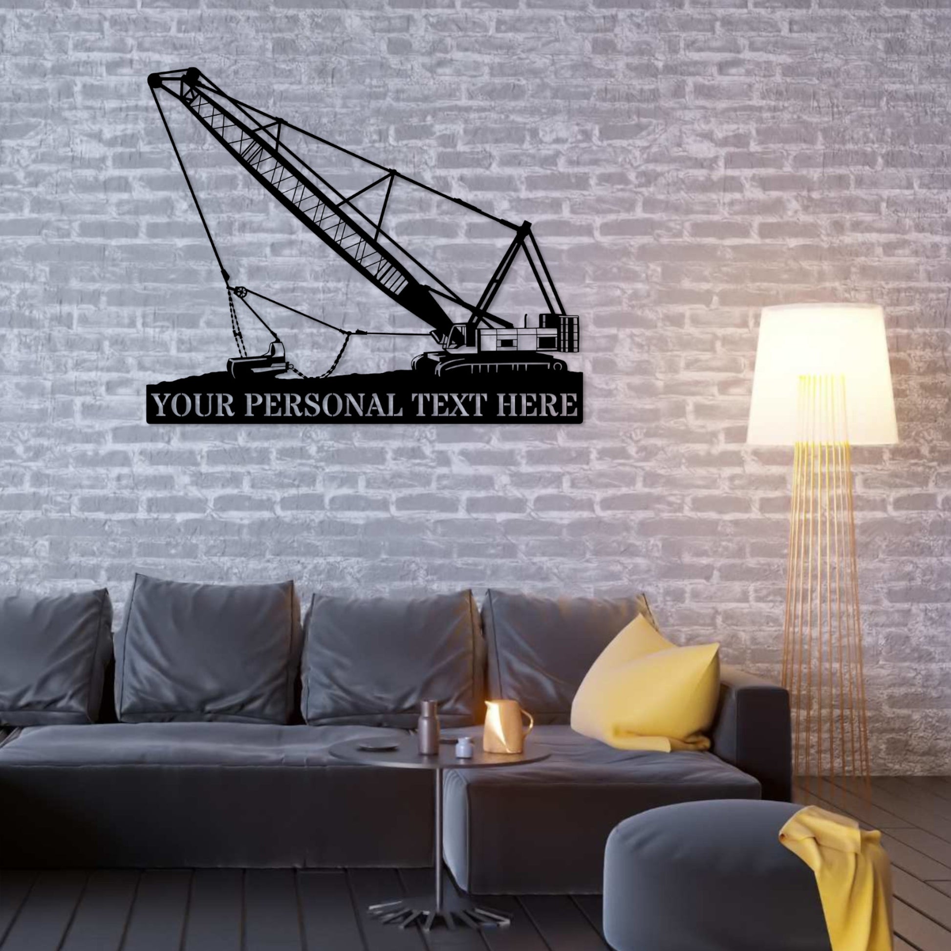 Personalized Dragline Excavator Metal Sign. Custom Earth Mover Operator Wall Hanging Gift. Heavy Machinery Decor. construction Worker Gift