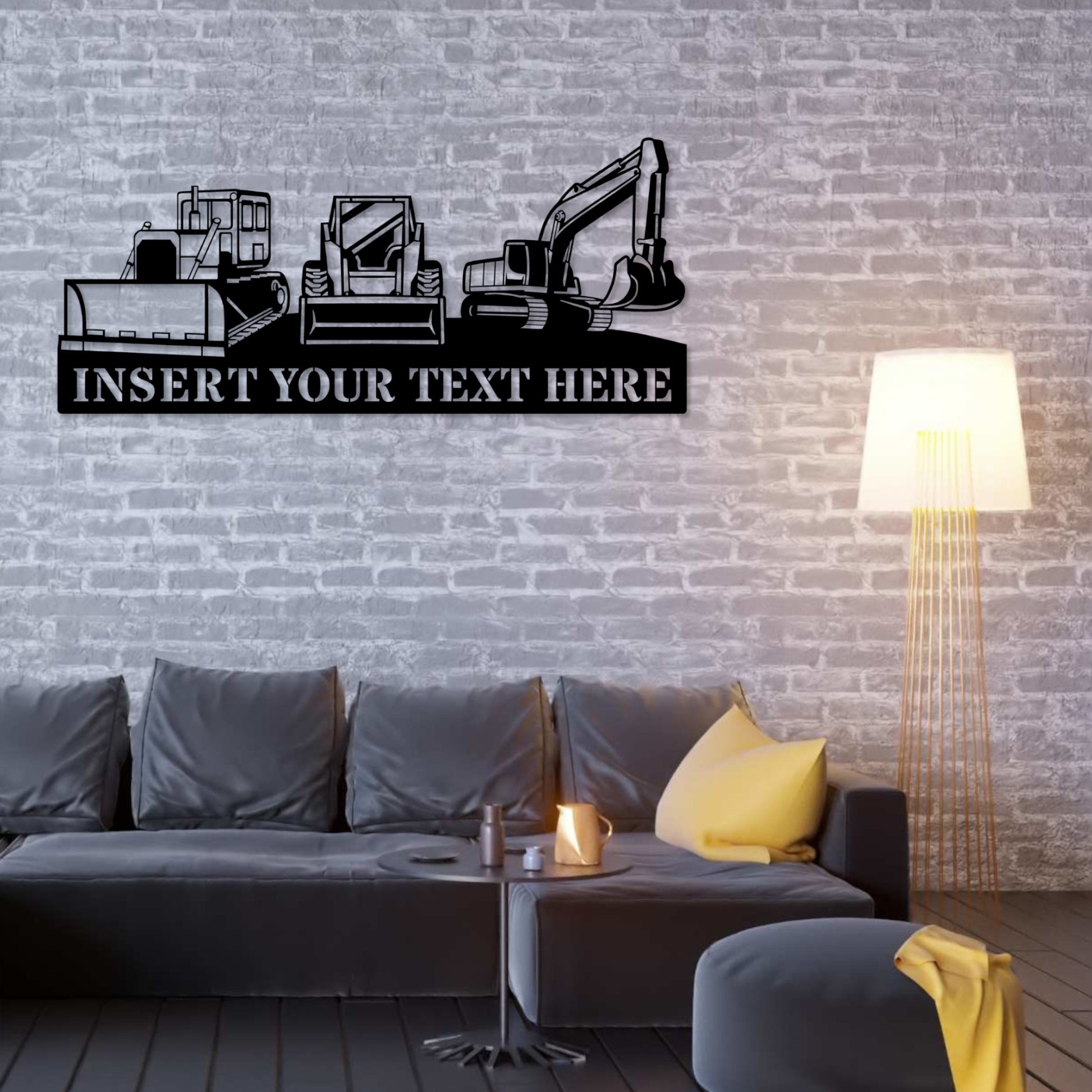Personalized Construction Machinery Metal Sign. Custom Heavy Equipment Wall Decor Gift. Machine Operator Wall Hanging. Garage Sign Present