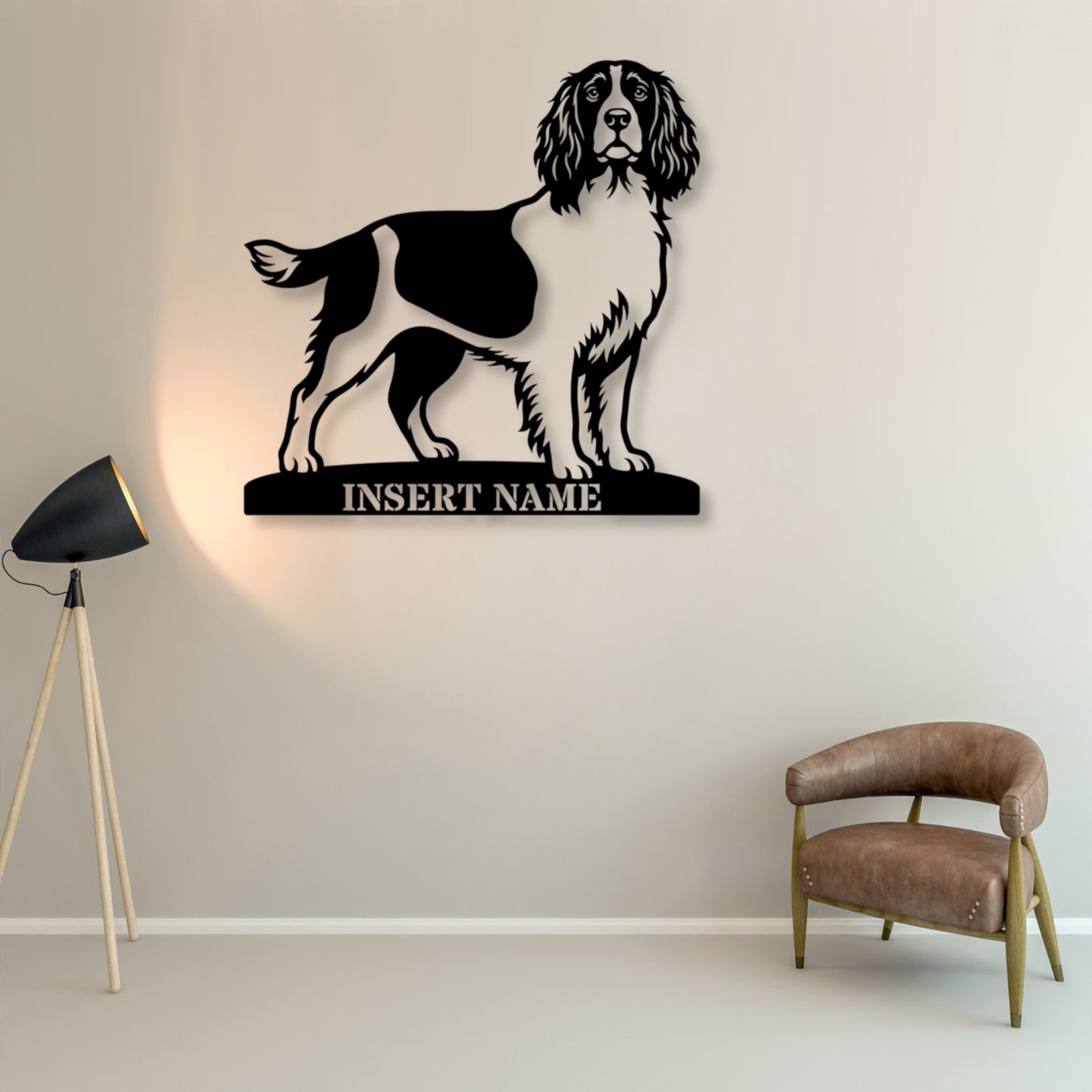 Personalized English Springer Spaniel Metal Sign. Custom Dog Owner Wall Decor Gift