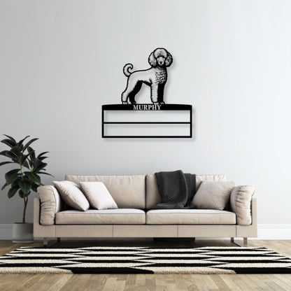 Personalized Poodle Dog Rosette Metal Sign. Custom Champion Ribbon Display