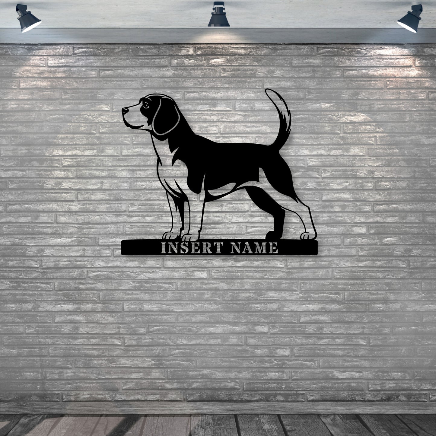 Personalized Beagle Metal Sign. Custom Dog Owner Wall Decor Gift