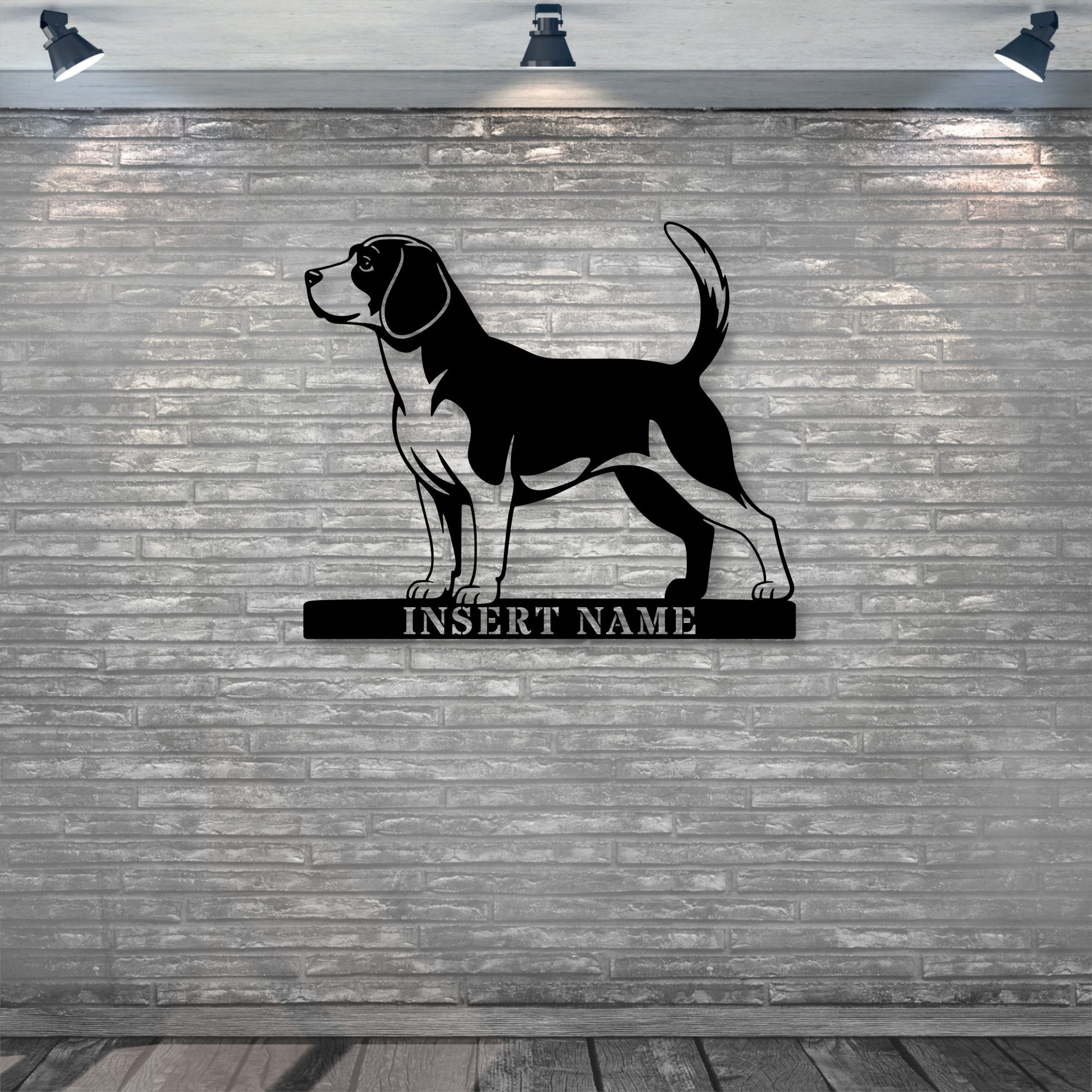 Personalized Beagle Metal Sign. Custom Dog Owner Wall Decor Gift