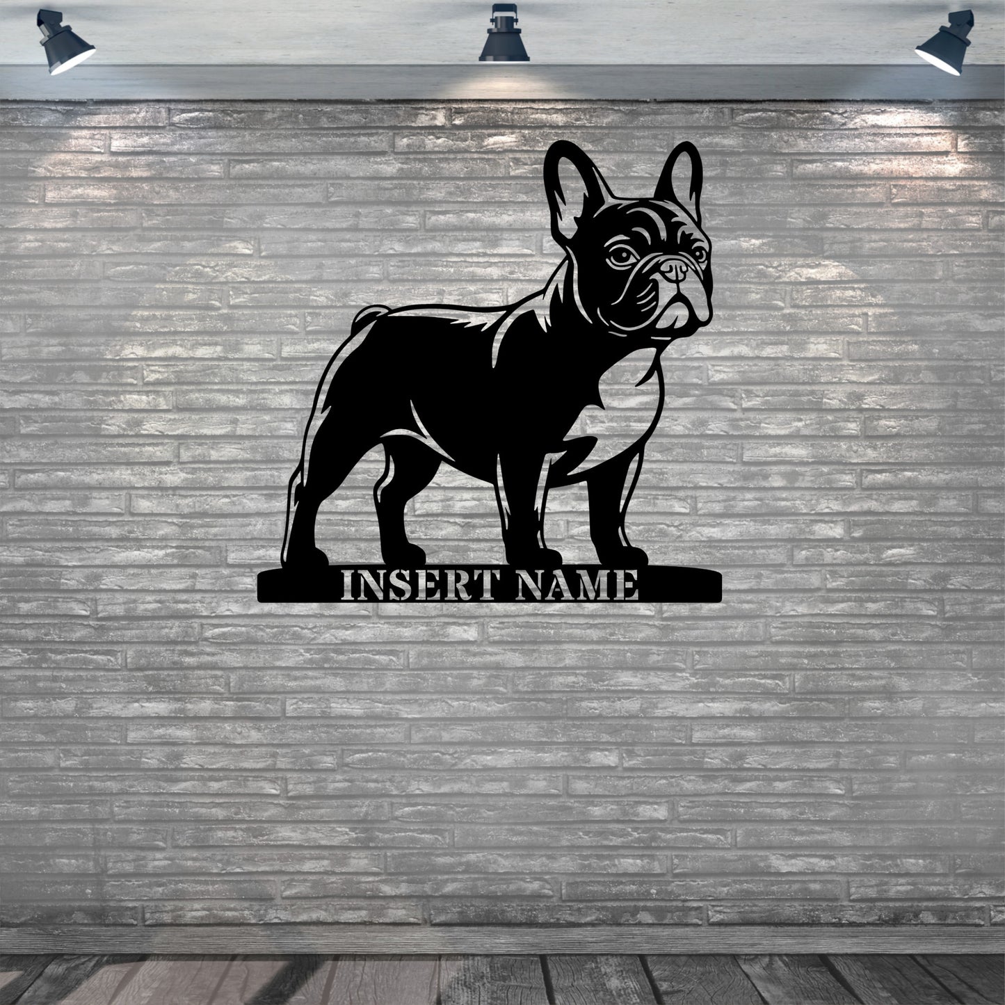 Personalized French Bulldog Metal Sign. Custom Dog Owner Wall Decor Gift