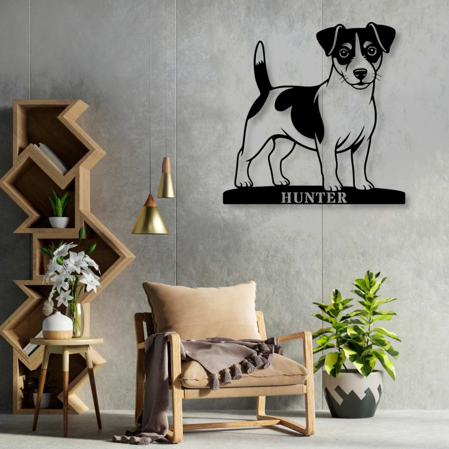 Personalized Jack Russell Terrier Name Metal Sign. Custom Dog Owner Wall Decor Gift