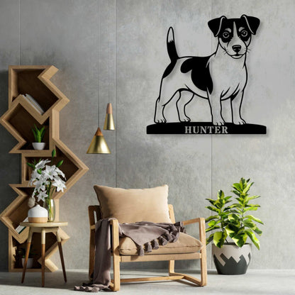 Personalized Jack Russell Terrier Name Metal Sign. Custom Dog Owner Wall Decor Gift