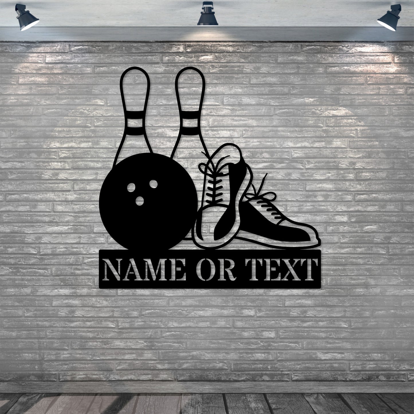 Personalized Bowling Name Metal Sign Display. Custom Bowling Wall Decor Gift. Man Cave Wall Hanging. Customized Bowling Sign Birthday Gift