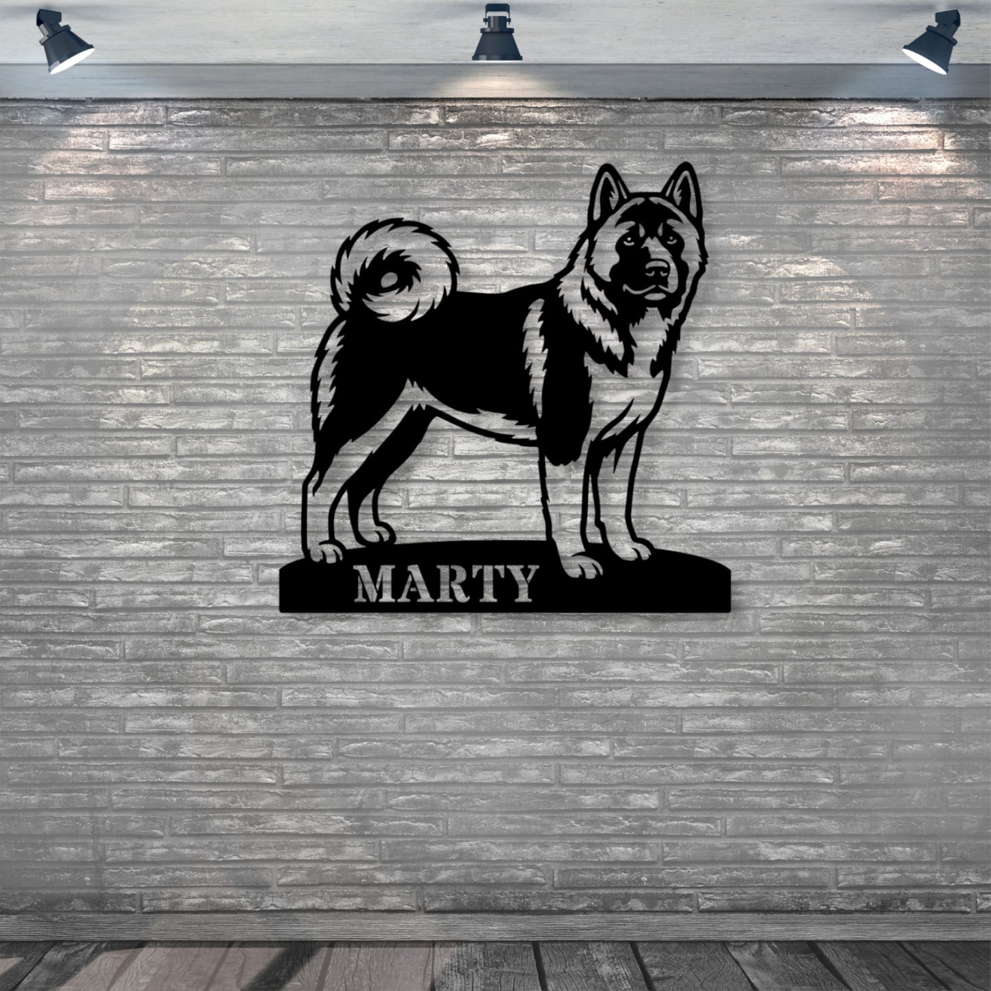 Personalized American Akita Metal Sign. Custom Dog Owner Wall Decor Gift