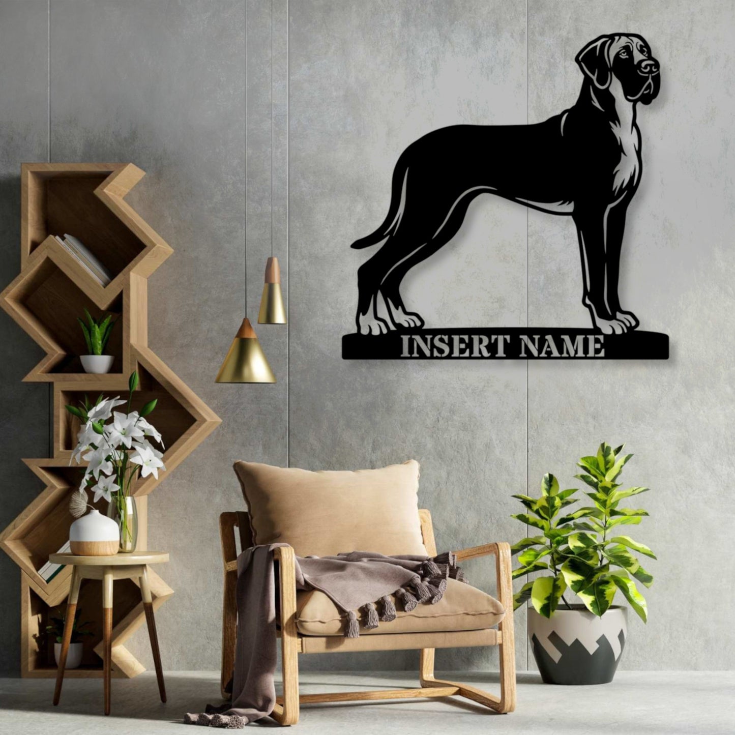 Bullmastiff Name Metal Sign. Custom Dog Owner Wall Decor Gift