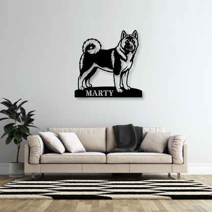 Personalized American Akita Metal Sign. Custom Dog Owner Wall Decor Gift