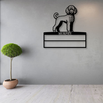 Personalized Poodle Dog Rosette Metal Sign. Custom Champion Ribbon Display