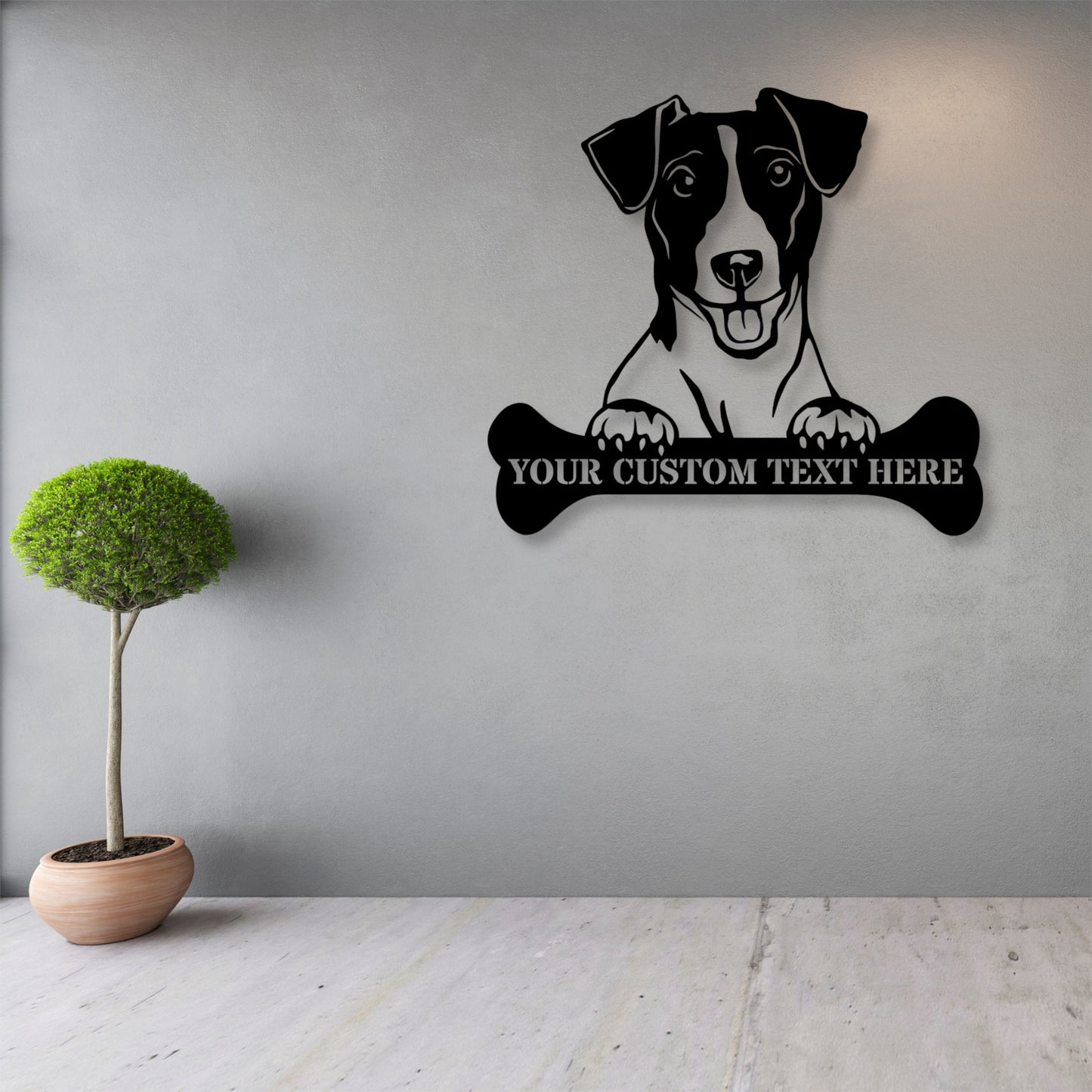 Personalized Jack Russell Terrier Name Metal Sign. Customizable Dog Owner Wall Decor Gift