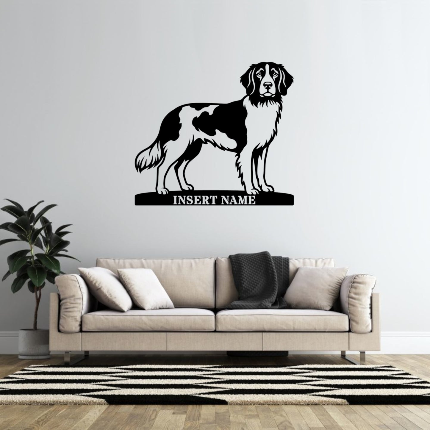 Personalized Small Munsterlander Name Metal Sign. Custom Dog Owner Wall Decor Gift (Kopi)