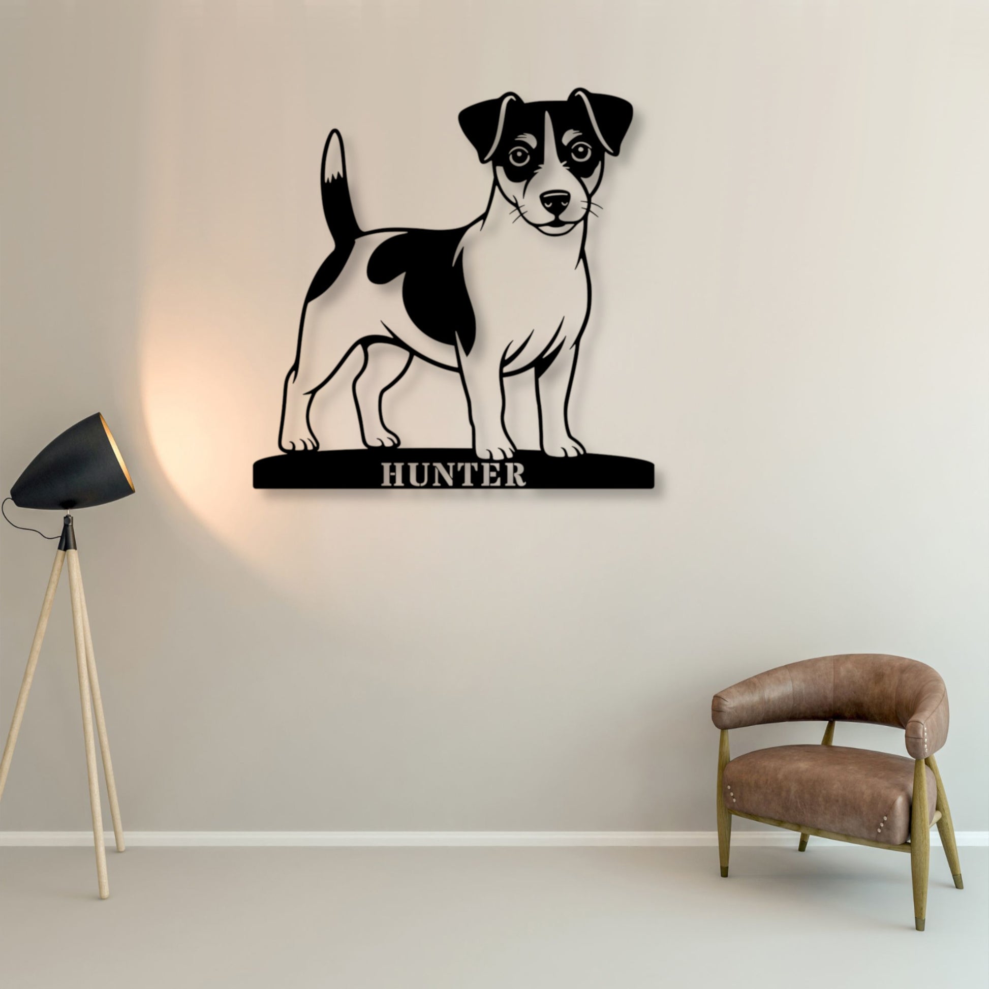 Personalized Jack Russell Terrier Name Metal Sign. Custom Dog Owner Wall Decor Gift