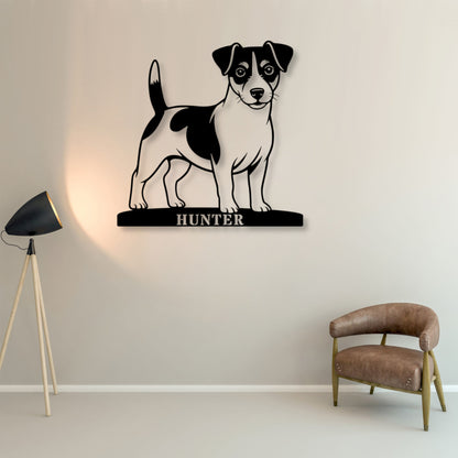 Personalized Jack Russell Terrier Name Metal Sign. Custom Dog Owner Wall Decor Gift