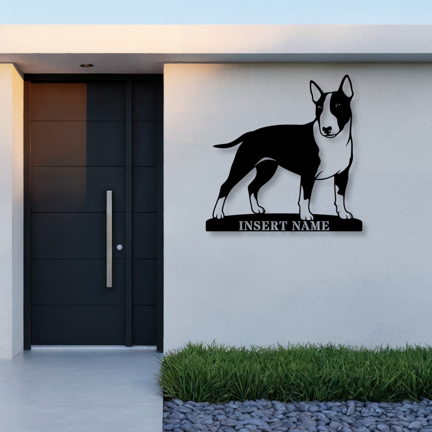Personalized Bull Terrier Name Metal Sign. Custom Dog Owner Wall Decor Gift