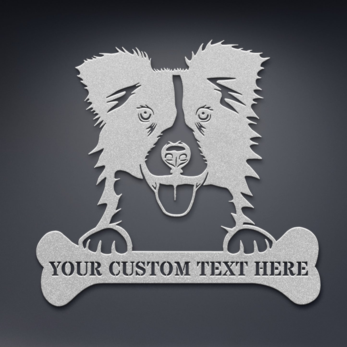 Personalized Border Collie Name Metal Sign. Customizable Dog Owner Wall Decor Gift