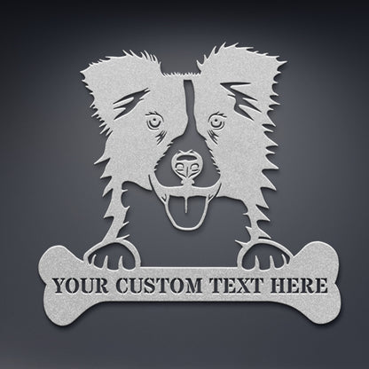 Personalized Border Collie Name Metal Sign. Customizable Dog Owner Wall Decor Gift