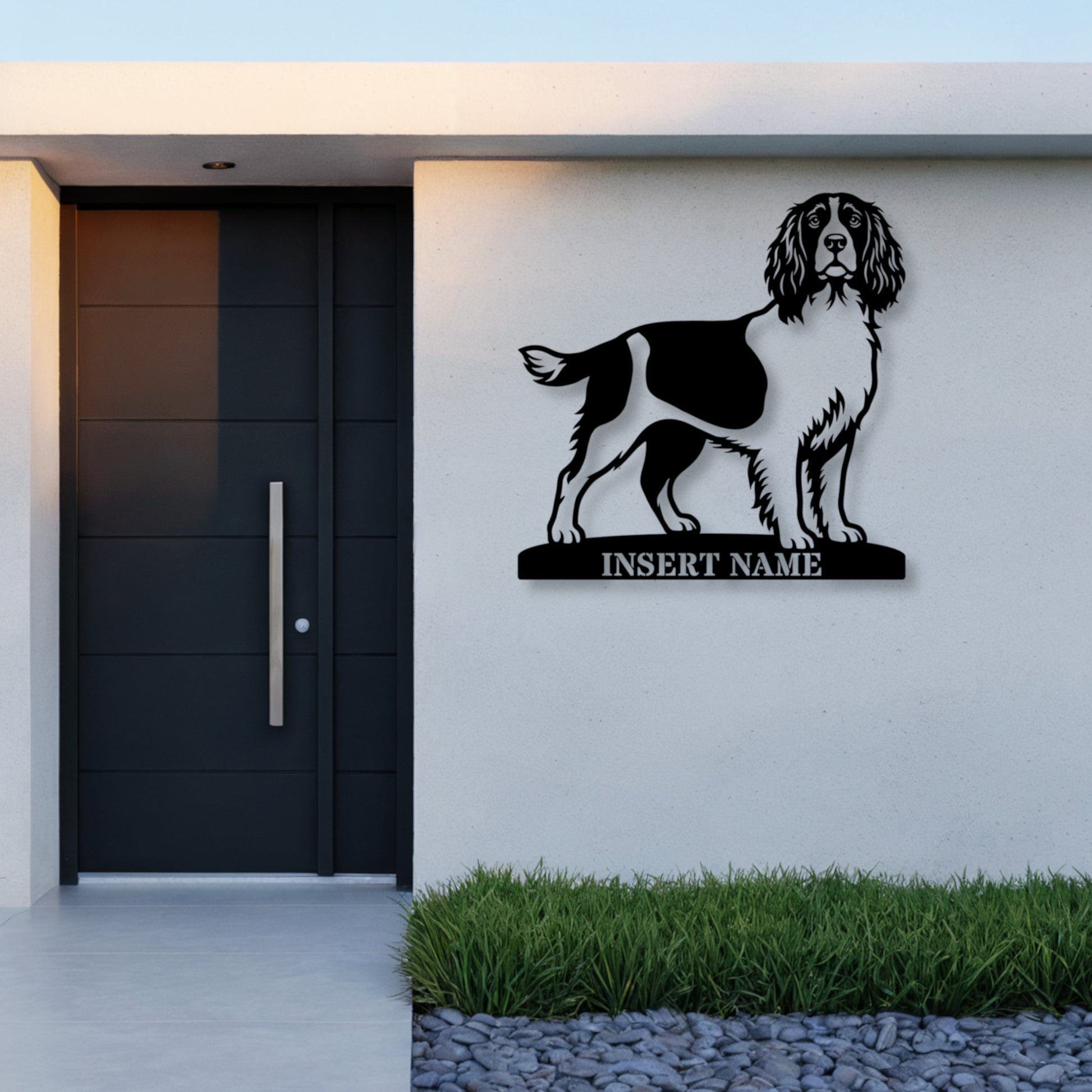 Personalized English Springer Spaniel Metal Sign. Custom Dog Owner Wall Decor Gift