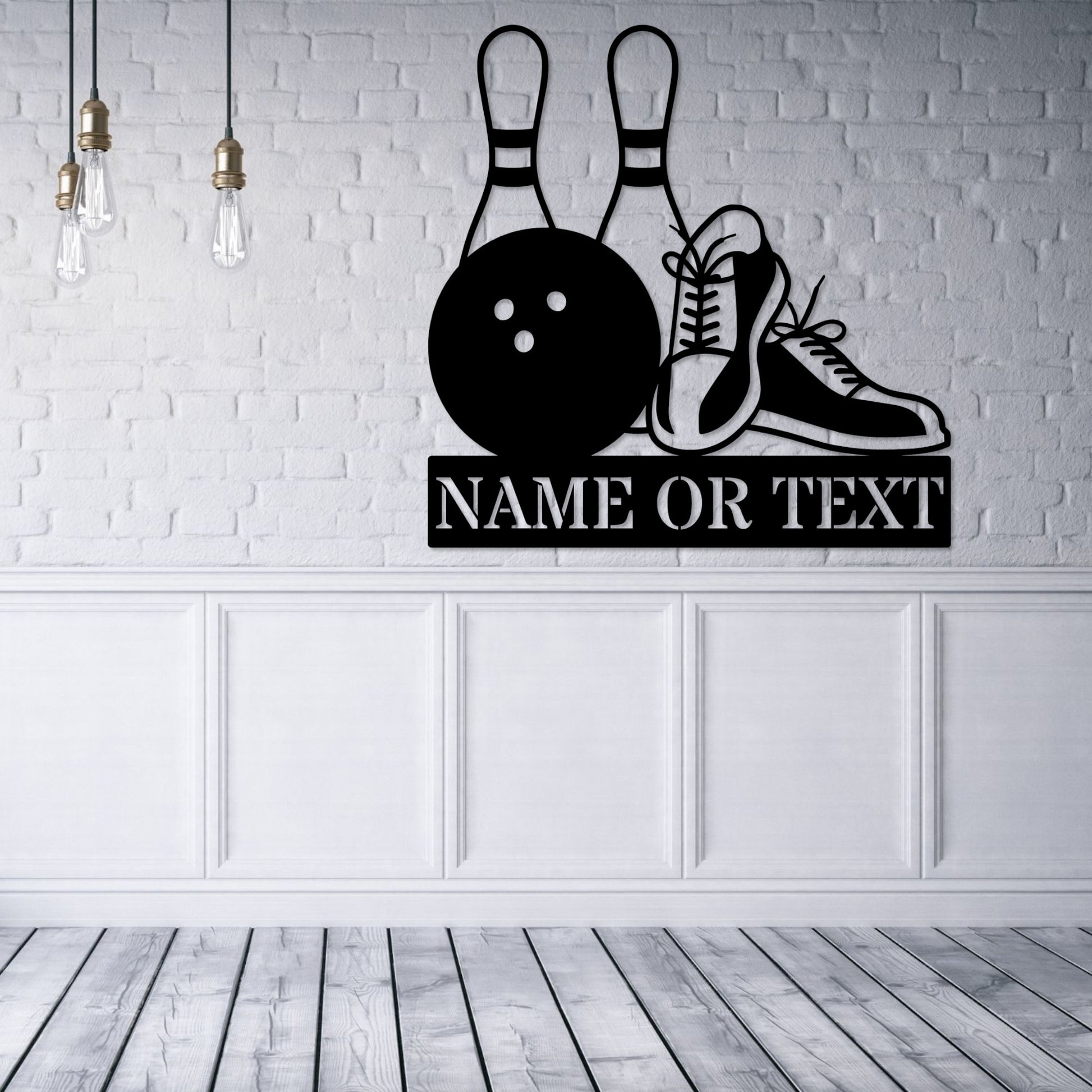 Personalized Bowling Name Metal Sign Display. Custom Bowling Wall Decor Gift. Man Cave Wall Hanging. Customized Bowling Sign Birthday Gift