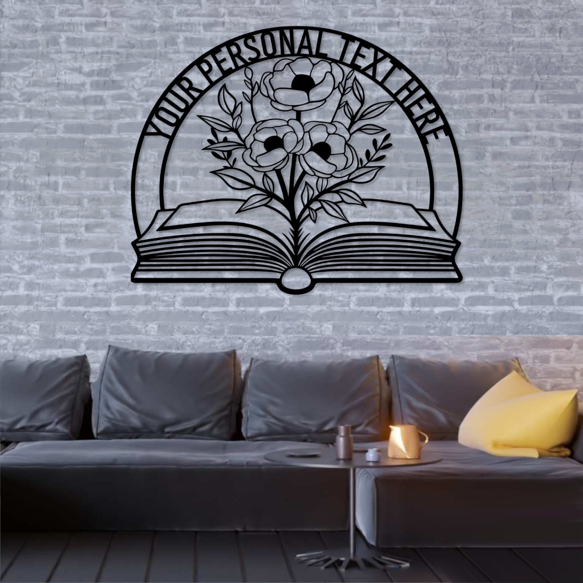 Personalized Reading Room Name Metal Sign. Custom Book Lover Wall Decor Gift. Home Library Wall Hanging. Customized Bookworm Steel Sign Gift