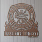 Personalized Firefighter Maltese Cross Metal Sign. Fireman Wall Haning Gift. Custom Fire Department Wall Decor. First Responder Name Sign